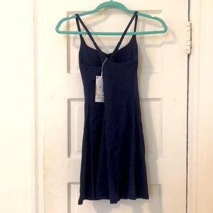 HALARA Exercise Dress. Navy blue. Dark blue. Non adjustable cross back straps